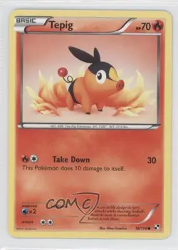 Tepig Pokemon Black & White Base Set #16 - Image 1
