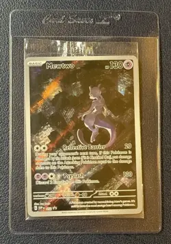 Pokemon 151 Mewtwo 052 Scarlet & Violet UPC Black Star Promo Holo Card *SEALED* - Image 1