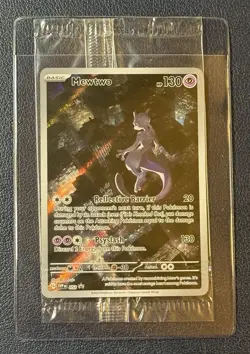 Pokemon 151 Mewtwo 052 Scarlet & Violet UPC Black Star Promo Holo Card *SEALED* - Image 1