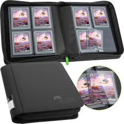 Toploader Binder, Trading Card Binder Storage,128 4 Pocket Top Loader Pokemon... - Image 3