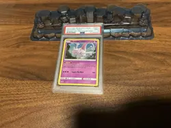 2017 Pokemon Mewtwo Holo Pin Collection Black Star Promo SM77 PSA 9 - Image 1