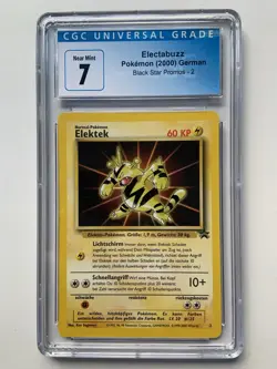 Elektek / Electabuzz CGC 7 Near Mint #2 Black Star Promos Pokemon 2000 Deutsch - Image 1