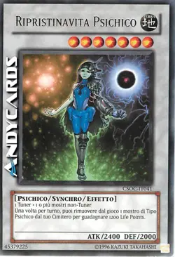 very good RIPRISTINAVITA PSICHICO (Lifetrancer) Rara CSOC IT041 Unl Yugioh - Image 1
