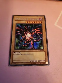 YUGIOH RED-EYES B. DRAGON PCJ-EN001 SECRET RARE Played - Image 1