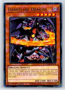 Darkflare Dragon Rare Toon Chaos TOCH-EN032 LP - Image 1