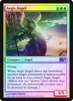 Aegis Angel FOIL Magic 2012 / M12 PLD White Rare MAGIC MTG CARD ABUGames - Image 1