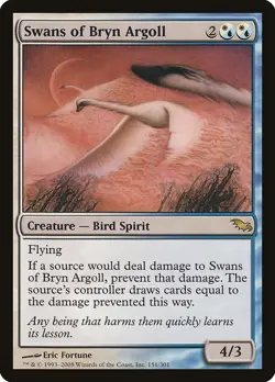 Swans of Bryn Argoll Shadowmoor NM White Blue Rare MAGIC MTG CARD ABUGames - Image 1