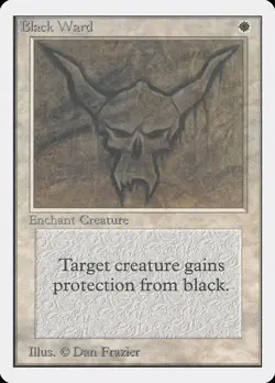 Black Ward Unlimited PLD White Uncommon MAGIC THE GATHERING MTG CARD ABUGames - Image 1