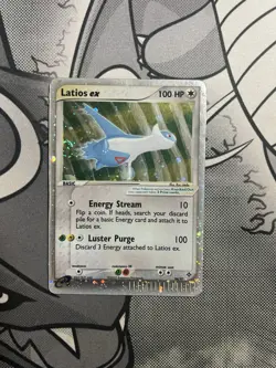 [Swirly]Latios ex 94/97 Ultra Rare Holo eSeries EX Dragon Pokemon Card DMG Swirl - Image 1