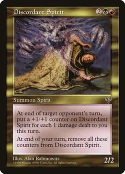Discordant Spirit Mirage NM Black Red Rare MAGIC THE GATHERING CARD ABUGames - Image 1