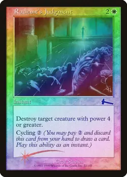 Radiant's Judgment FOIL Urza's Legacy PLD White Common MAGIC CARD ABUGames - Image 1