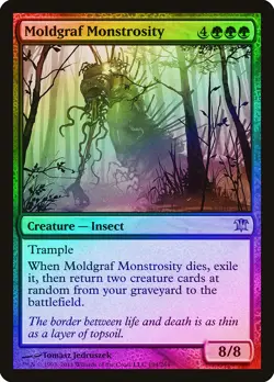 Moldgraf Monstrosity FOIL Innistrad HEAVILY PLD Green Rare MAGIC CARD ABUGames - Image 1