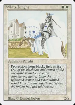 White Knight Revised HEAVILY PLD White Uncommon MAGIC GATHERING CARD ABUGames - Image 1