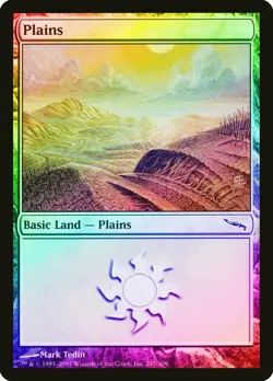 Plains (287) FOIL Mirrodin HEAVILY PLD Basic Land MAGIC GATHERING CARD ABUGames - Image 1