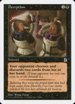 Deception Portal Three Kingdoms NM Black Common MAGIC GATHERING CARD ABUGames - Image 1