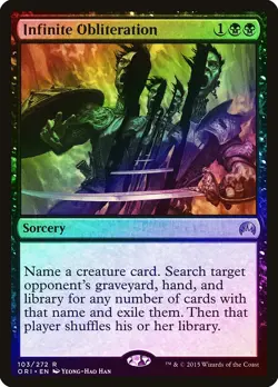 Infinite Obliteration FOIL Magic Origins HEAVILY PLD Black Rare CARD ABUGames - Image 1