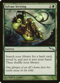 Sylvan Scrying Mirrodin HEAVILY PLD Green Uncommon MAGIC GATHERING CARD ABUGames - Image 1