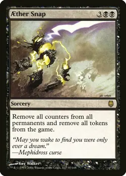 Aether Snap Darksteel NM Black Rare MAGIC THE GATHERING MTG CARD ABUGames - Image 1