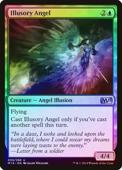 Illusory Angel FOIL Magic 2015 / M15 NM Blue Uncommon MAGIC MTG CARD ABUGames - Image 1