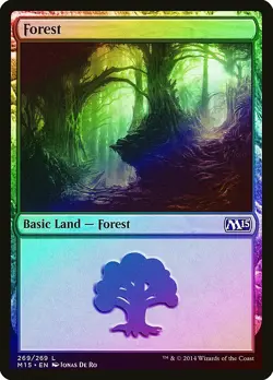 Forest (269) FOIL Magic 2015 / M15 NM Basic Land MAGIC GATHERING CARD ABUGames - Image 1