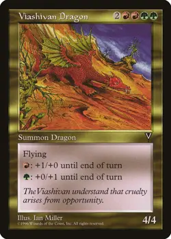 Viashivan Dragon Visions HEAVILY PLD Red Green Rare MAGIC MTG CARD ABUGames - Image 1
