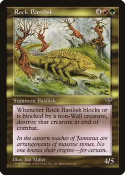 Rock Basilisk Mirage NM Red Green Rare MAGIC THE GATHERING MTG CARD ABUGames - Image 1