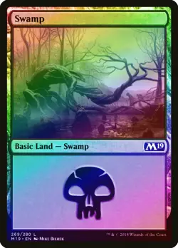 Swamp (269) FOIL Core Set 2019 / M19 PLD Basic Land MAGIC MTG CARD ABUGames - Image 1