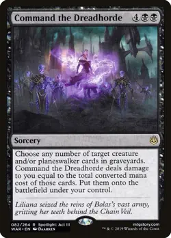 Command the Dreadhorde War of the Spark NM Black Rare MAGIC MTG CARD ABUGames - Image 1