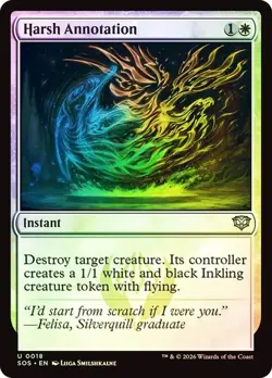 NM Foil Harsh Annotation, MTG, Secrets of Strixhaven, Magic the Gathering, 18 - Image 1