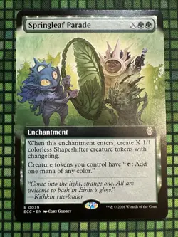 MTG Springleaf Parade #0039 Extended Art Rare Commander: Lorwyn Eclipsed (ECC) - Image 2