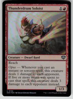 Thunderdrum Soloist Foil Uncommon Secrets of Strixhaven 134 MTG Near Mint 2026 - Image 1