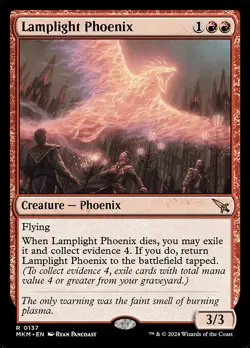 NM Lamplight Phoenix, MTG, Murders at Karlov Manor, Magic the Gathering, 137 - Image 1