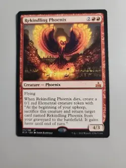 MTG Rekindling Phoenix Rivals of Ixalan 111/196 Regular Mythic - Image 1