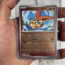 Victini (Master Ball Pattern) Rare SV: Black Bolt 012/086 NM/MT Pokemon Card TCG - Image 1