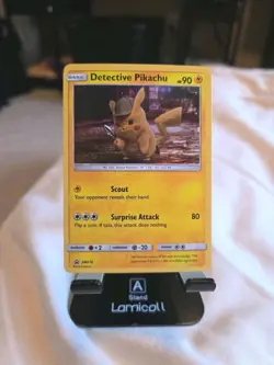 Detective Pikachu SM170 Sm Holo Refractor Sparkle Pokemon Modern Trading Card! - Image 1