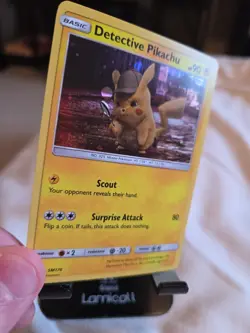 Detective Pikachu SM170 Sm Holo Refractor Sparkle Pokemon Modern Trading Card! - Image 2