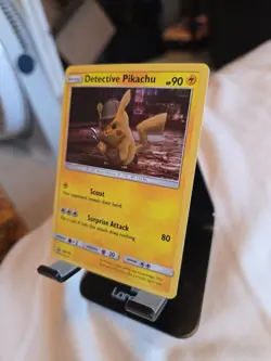 Detective Pikachu SM170 Sm Holo Refractor Sparkle Pokemon Modern Trading Card! - Image 3