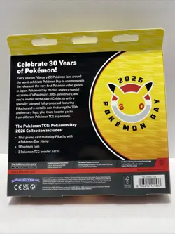 Pokemon TCG Pokemon Day 2026 Sealed Box Pikachu Promo Card Coin 3 Booster Packs - Image 5