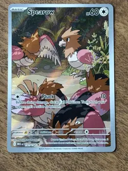 Pokemon TCG Spearow 151/132 S&V Mega Evolution Illustration Rare 2025 NM T44 - Image 1