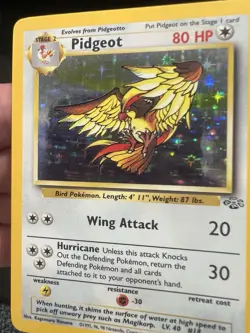 1999 Pokemon TCG Pidgeot Jungle Holo Rare 8/64 Vintage WOTC NM - Image 2