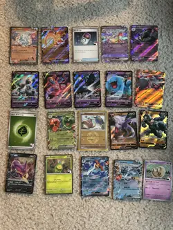 Pokemon 20 Card Lot Nm V Max Mega Prize Pack Ex HOLO Rare Hits Only See Pics - Image 1