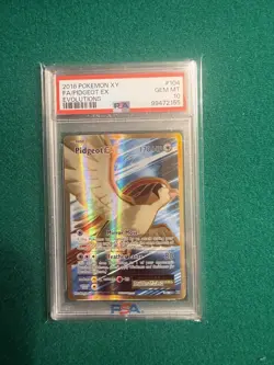 PIDGEOT PSA 10 2016 POKEMON XY EVOLUTIONS #104/108 FULL ART FA RARE - Image 1