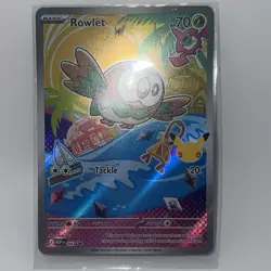 Rowlet 043 MEP Black Star Promo First Partner Illustration Collection Pokemon - Image 1