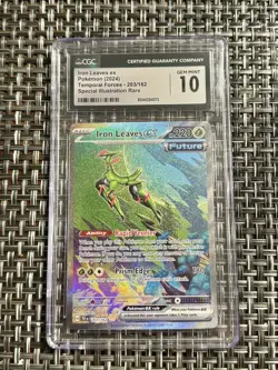 CGC 10 Iron Leaves EX 203/162 Temporal Forces Illustration Rare Pokemon Card - Image 1