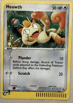 Meowth 013 Pokemon Nintendo 2003 Black Star Promo Card Raw TCG WOTC Raw - Image 2