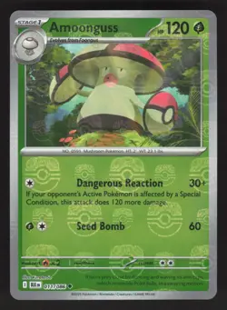 Amoonguss 011/086 Master Ball Pokemon TCG SV: Black Bolt NM - Image 1