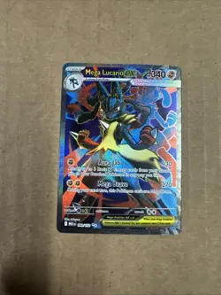 Pokemon TCG Holo Ultra Rare Full Art Mega Lucario EX 160/132 - Image 1