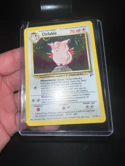 Pokemon TCG Clefable Base Set 2 5/130 Holo Rare SWIRL - Image 1