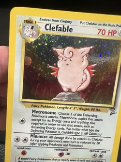 Pokemon TCG Clefable Base Set 2 5/130 Holo Rare SWIRL - Image 3