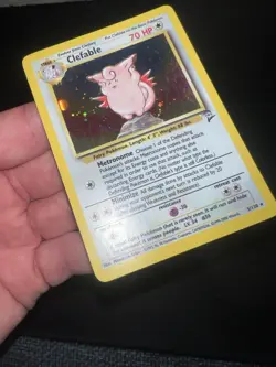 Pokemon TCG Clefable Base Set 2 5/130 Holo Rare SWIRL - Image 4
